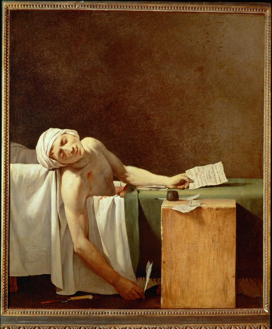 Paul Marat in His Bath by Jacques Louis David