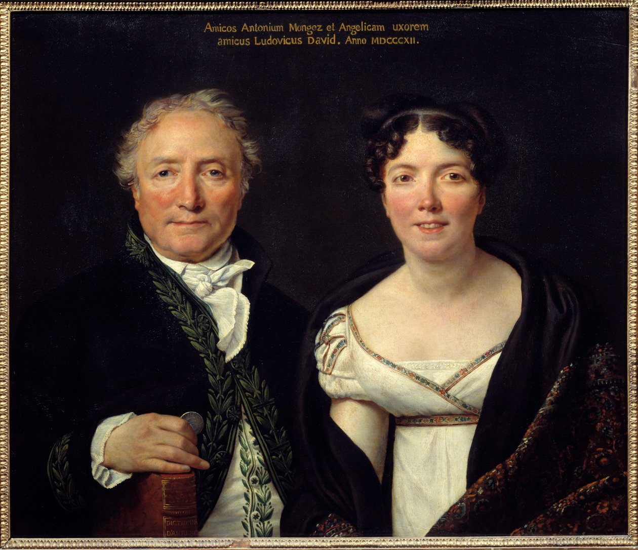 Portrait of Antoine Mongez and his wife Angelique by Jacques Louis David