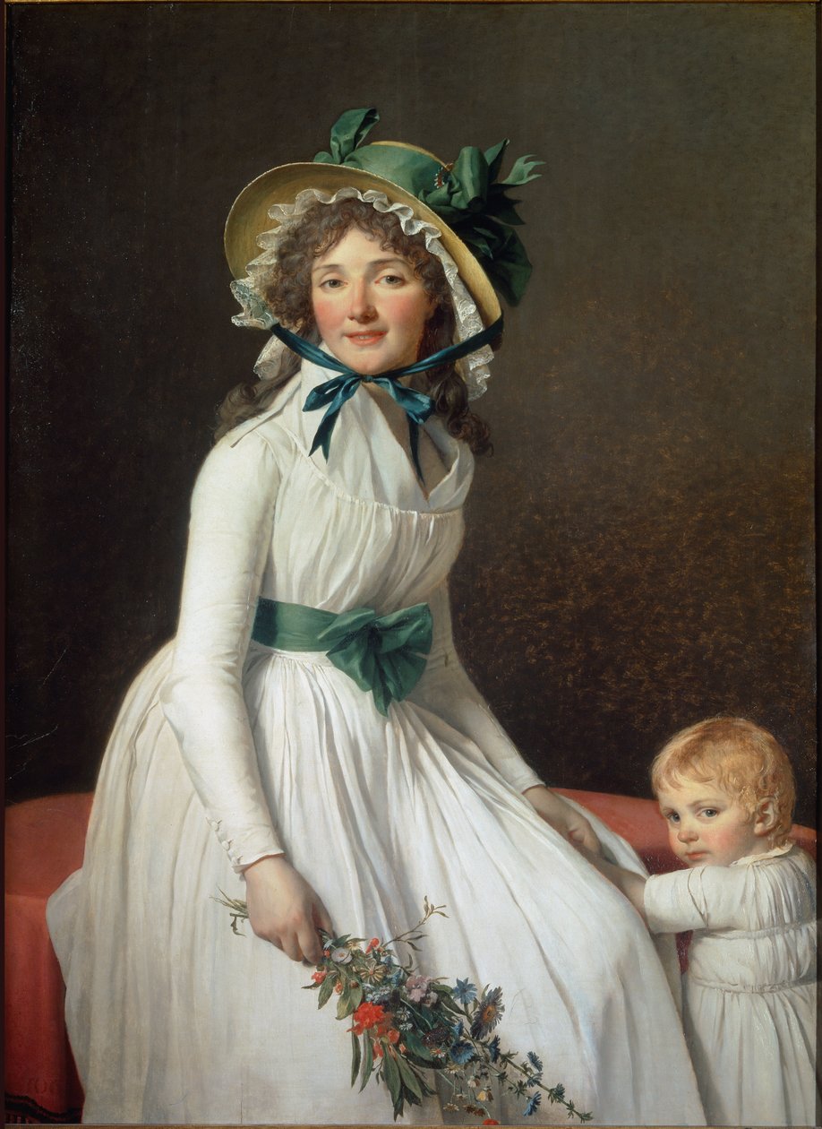 Portrait of Madame Seriziat with Her Son Emile by Jacques Louis David