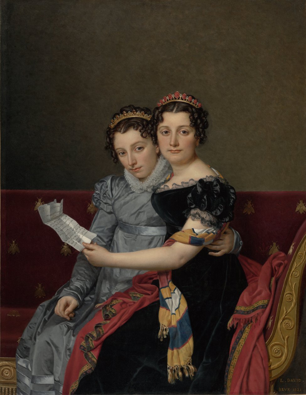 Portrait of the Sisters Zénaïde and Charlotte Bonaparte by Jacques Louis David