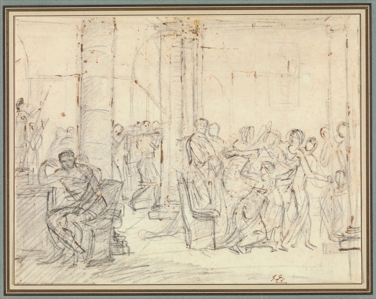 Study for The Lictors Bringing Brutus the Bodies of his Sons by Jacques Louis David