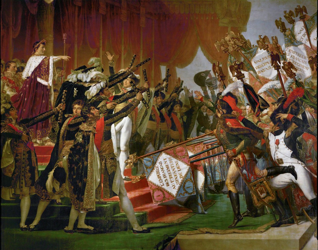 The Oath of the Army after the Distribution of the Eagles on the Champs de Mars by Jacques Louis David