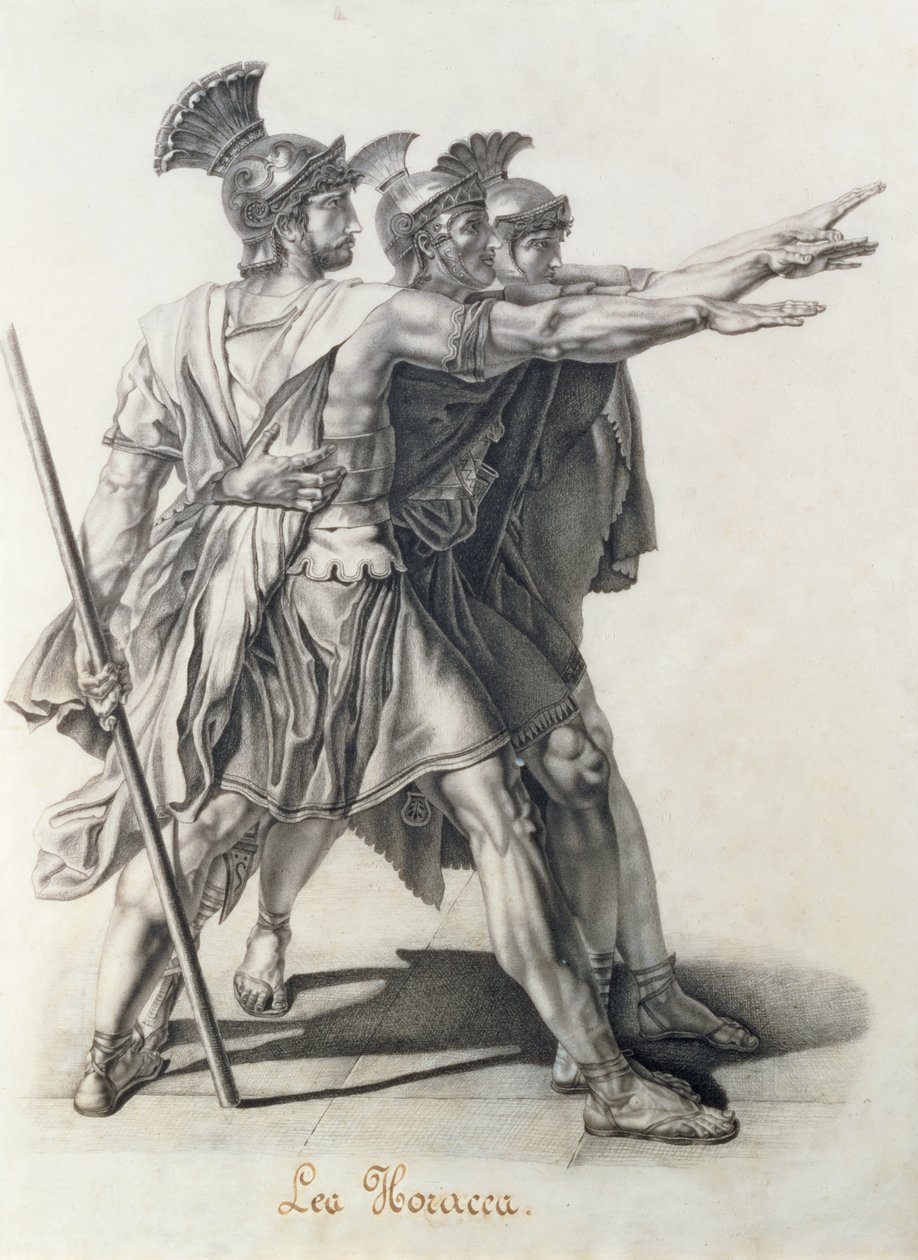 The Oath of the Horatii (detail) by Jacques Louis David