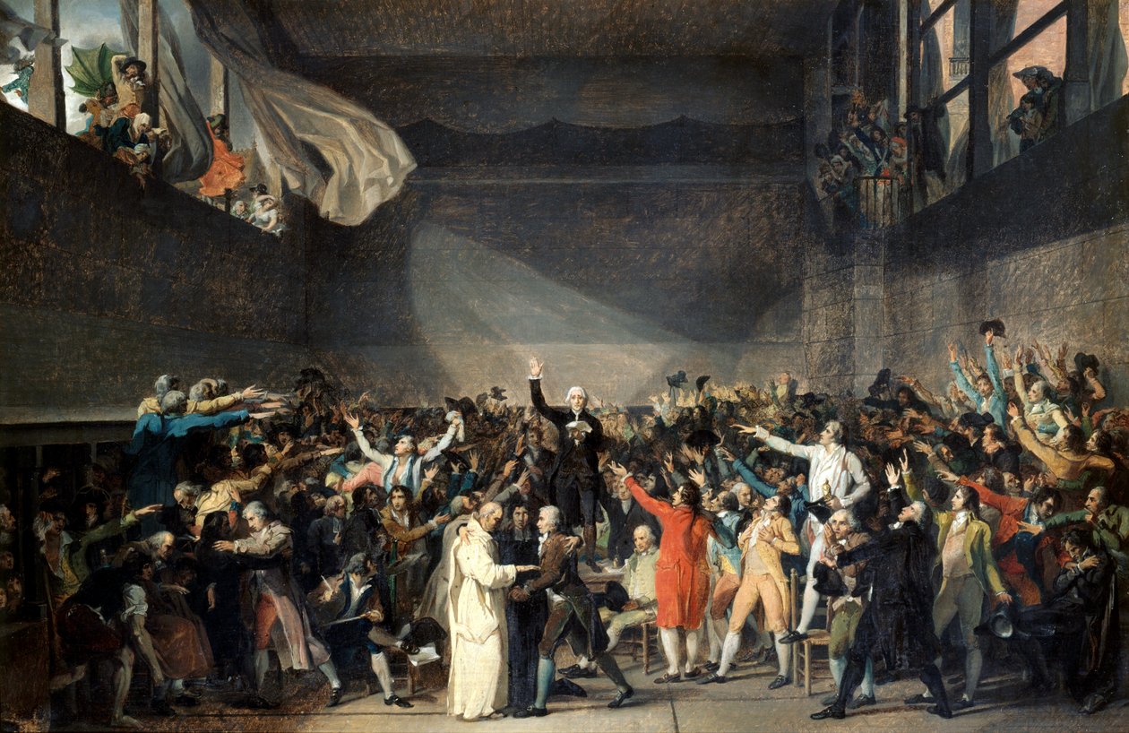 The Tennis Court Oath, 20th June 1789 by Jacques Louis David