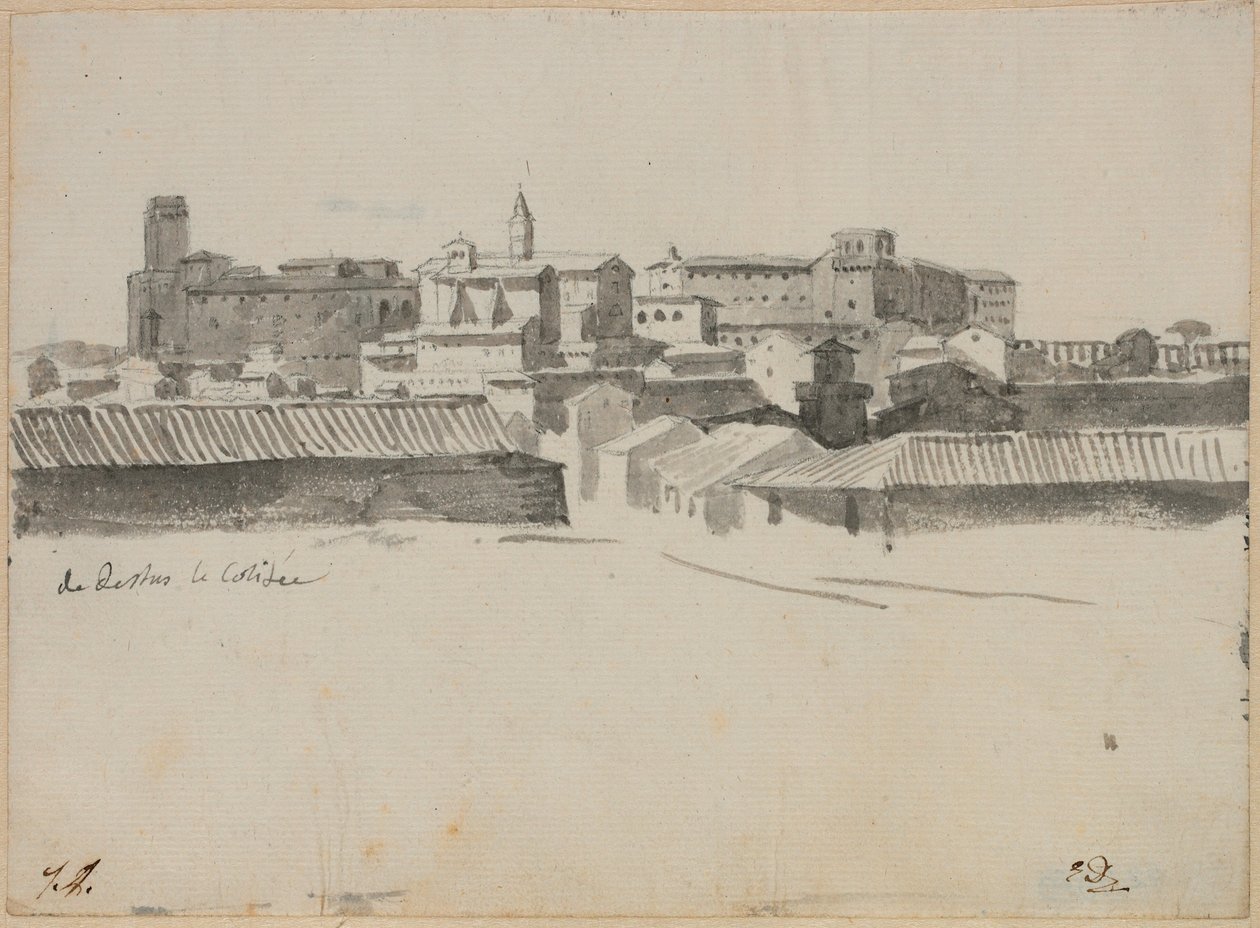 View from the Colosseum, Rome by Jacques Louis David