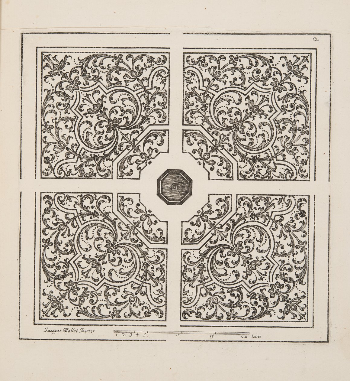 Design for Parterre, from Theatre des Plans et Jardinages, pub.1652 by Jacques Mollet