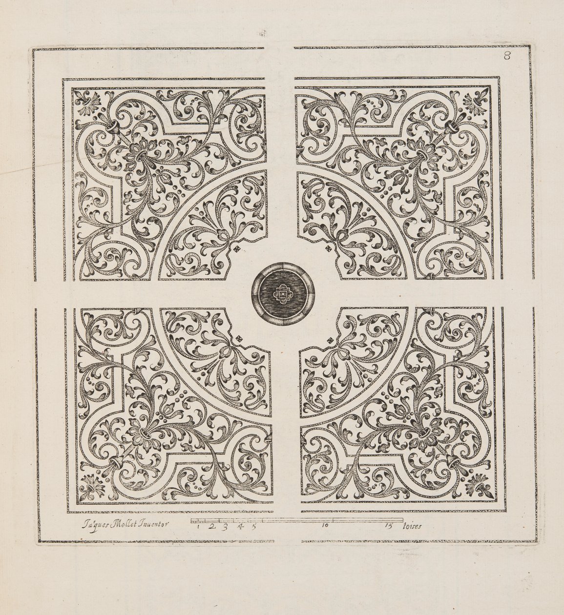 Design for Parterre, from Theatre des Plans et Jardinages, pub.1652 by Jacques Mollet