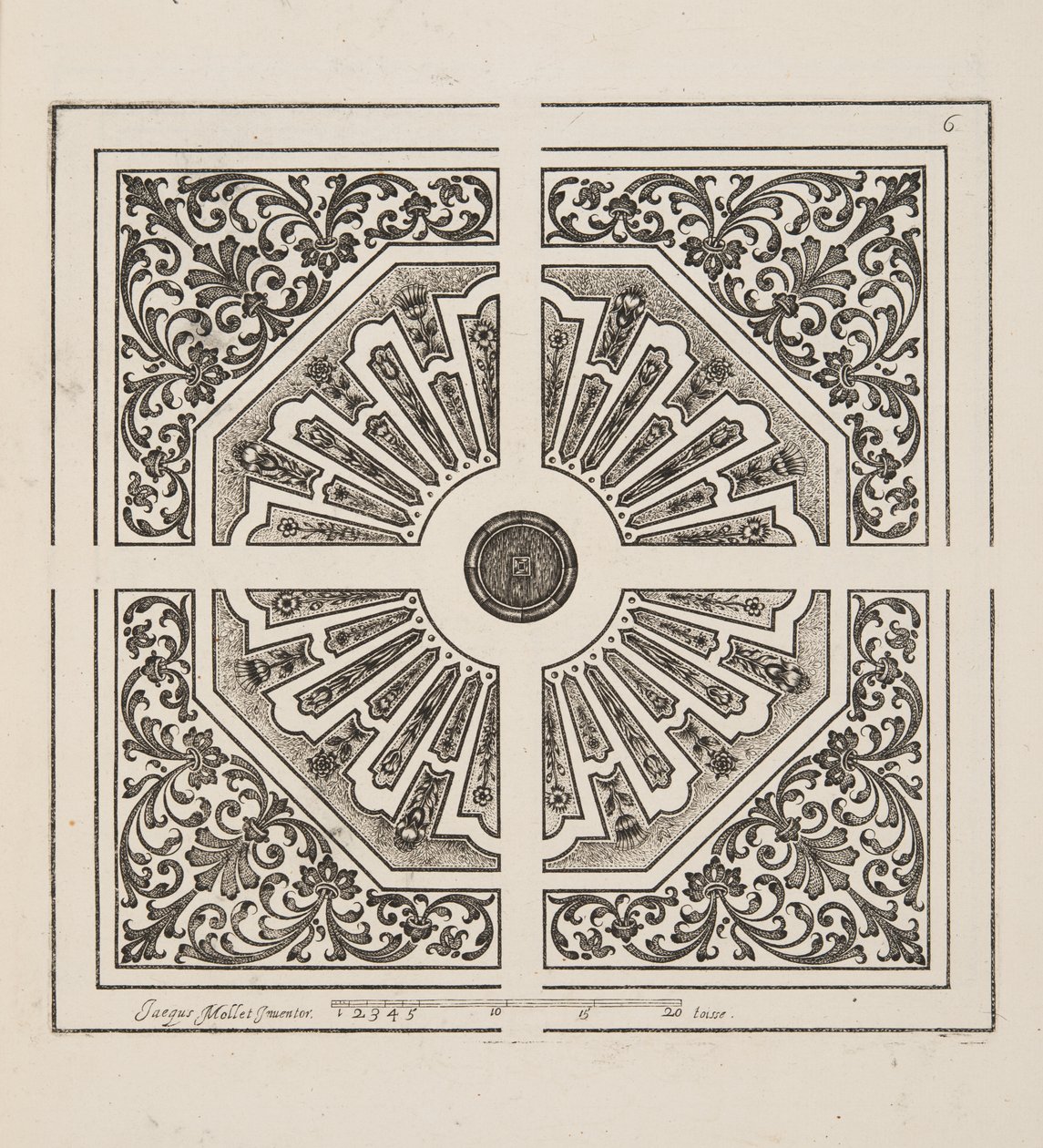 Design for Parterre, from Theatre des Plans et Jardinages, pub.1652 by Jacques Mollet