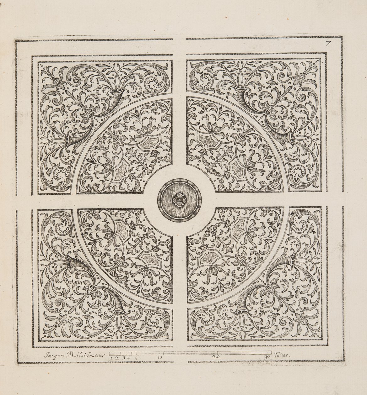 Design for Parterre, from Theatre des Plans et Jardinages, pub.1652 by Jacques Mollet