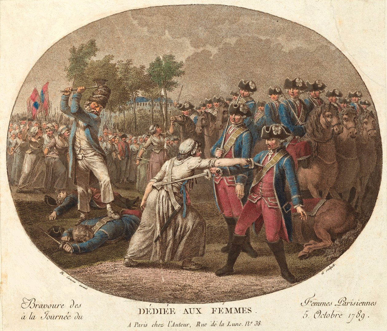 Bravery of Parisian Women on the Day of October 5, 1789: Dedicated to Women by Jacques Philippe Caresme