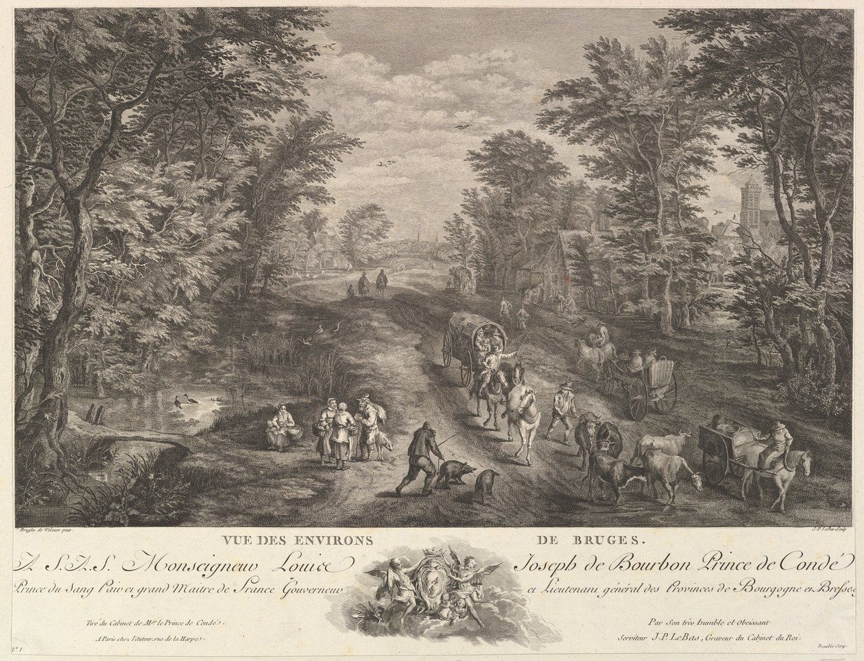 View of the Surroundings of Bruges by Jacques Philippe Le Bas