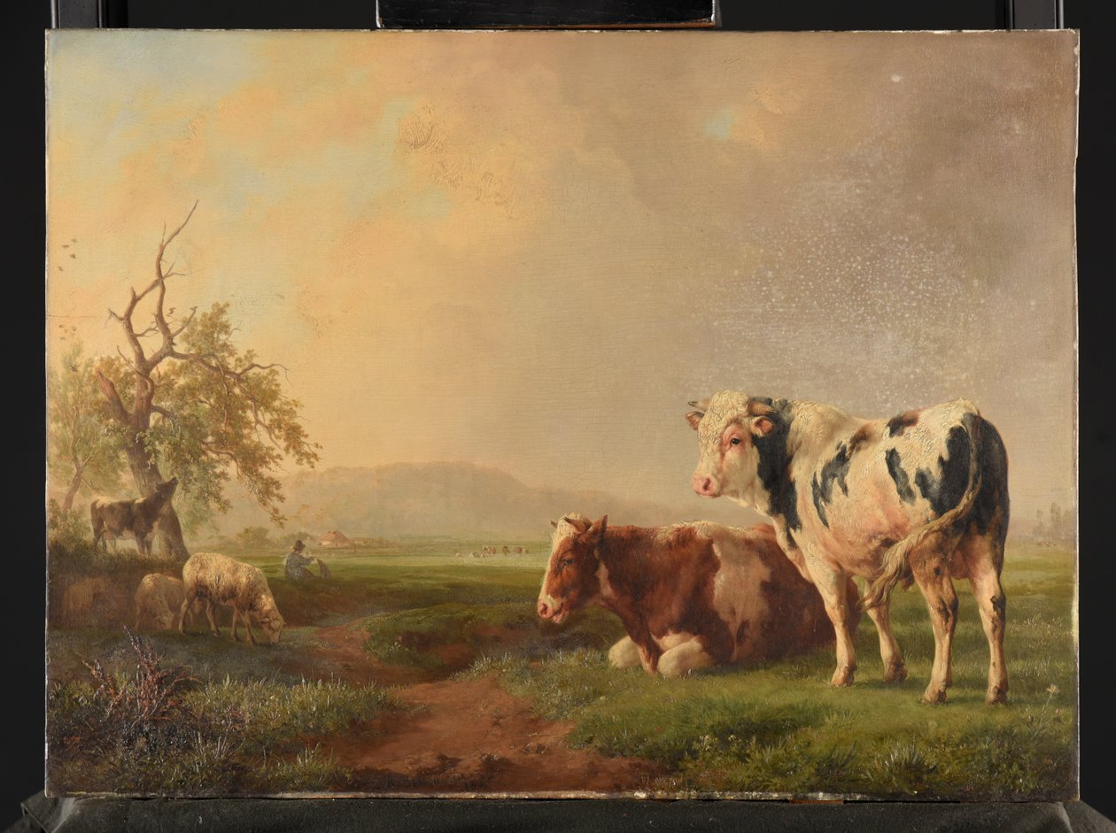 Cattle in the Pasture by Jacques Raymond Brascassat