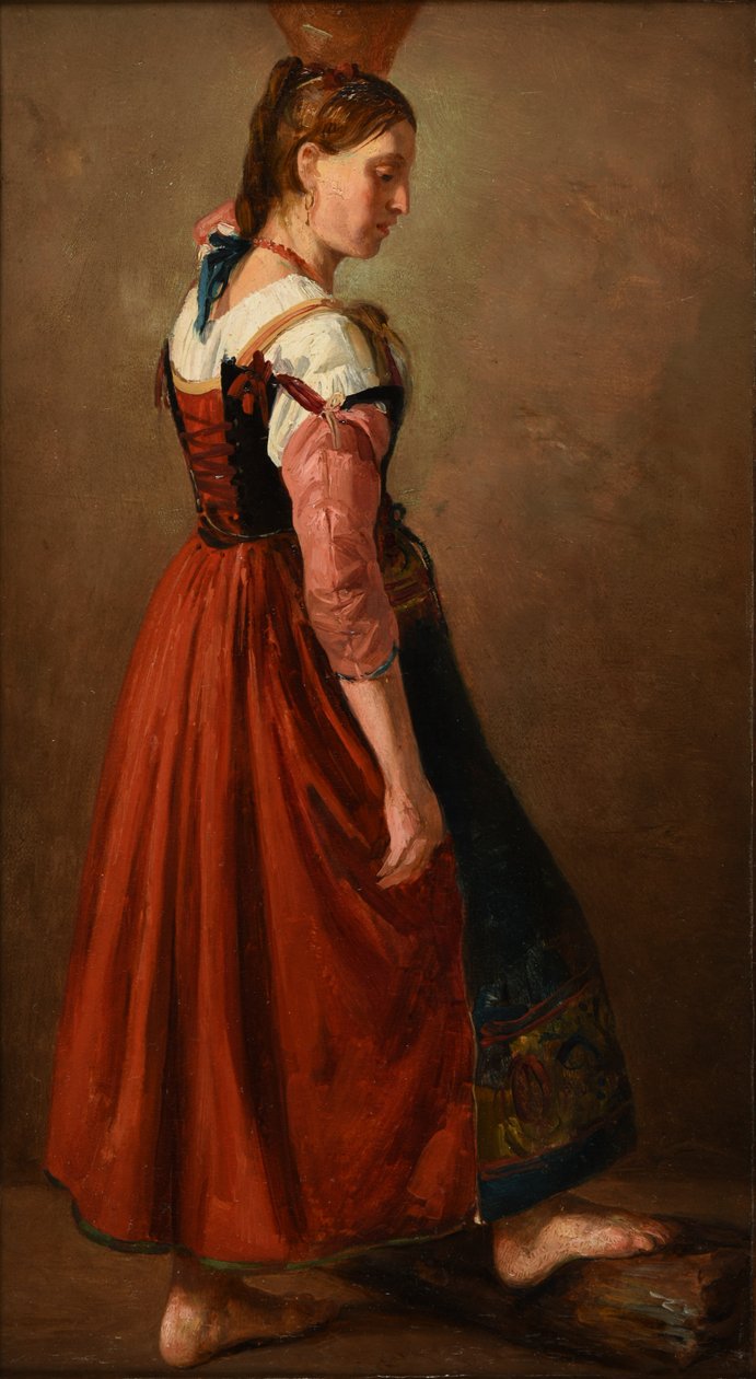 Young Roman Water Carrier by Jacques Raymond Brascassat