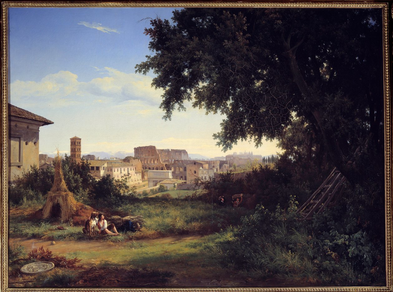 Rome, view of the Colosseum by Jacques Raymond Brascassat