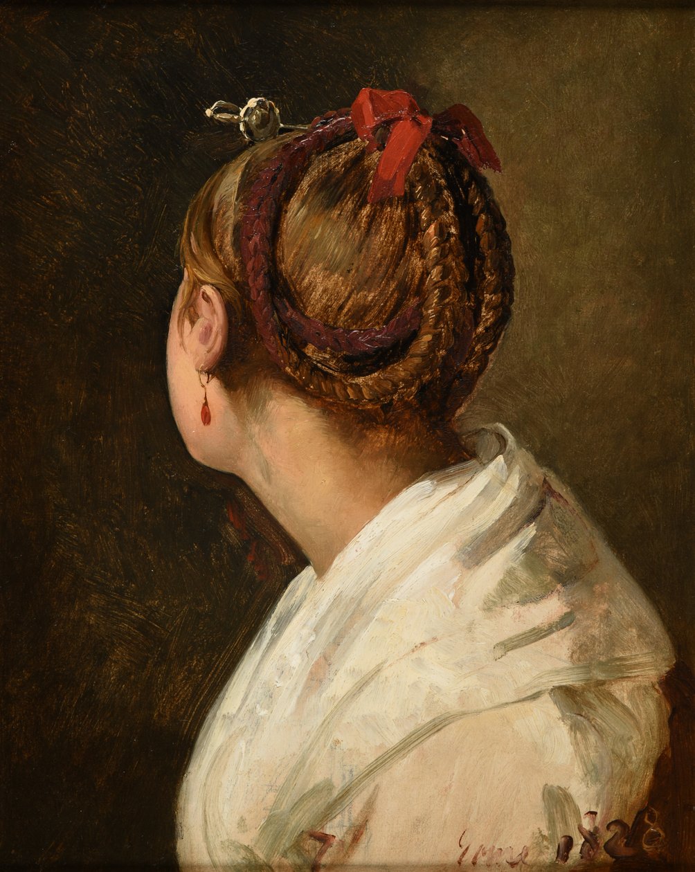 Head of a Young Roman Woman by Jacques Raymond Brascassat