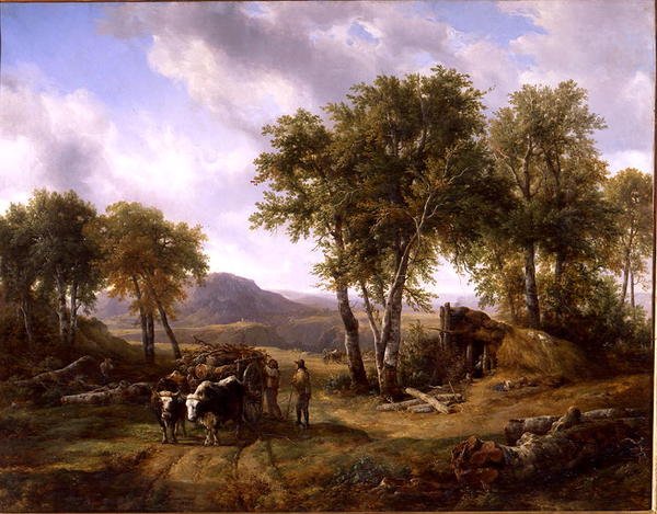 Woodcutters Leaving the Forest at Millau by Jacques Raymond Brascassat