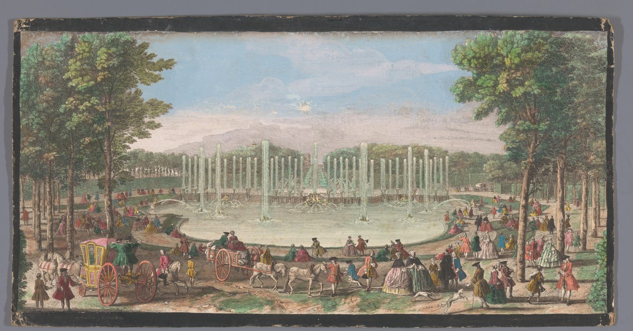 View of the Basin of Neptune in the Garden of Versailles by Jacques Rigaud (possibly)