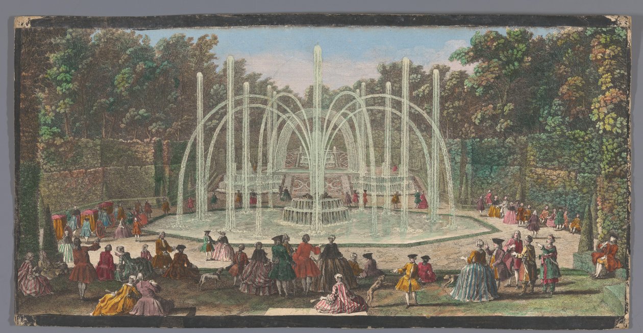 View of the Bosquet des Trois Fontaines in the Garden of Versailles by Jacques Rigaud (possibly)