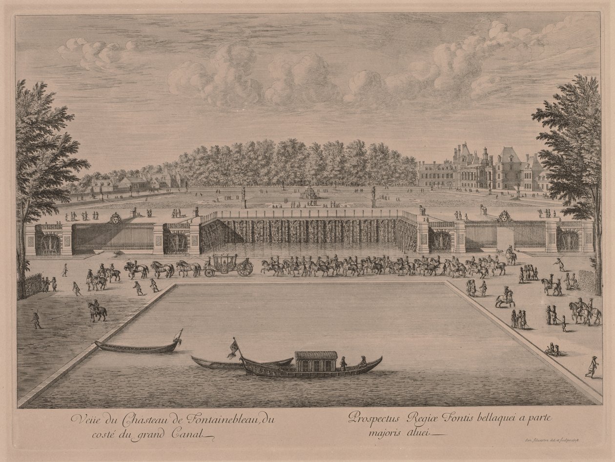 Chateau Fontainebleau from the Grand Canal by Jacques Rigaud
