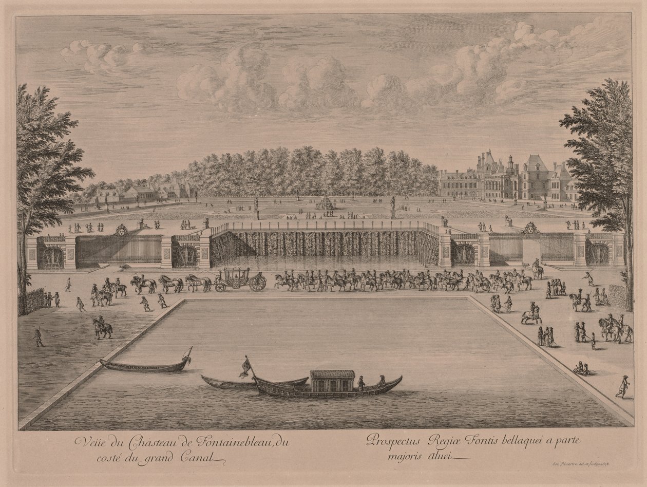 Chateau Fontainebleau from the Grand Canal by Jacques Rigaud