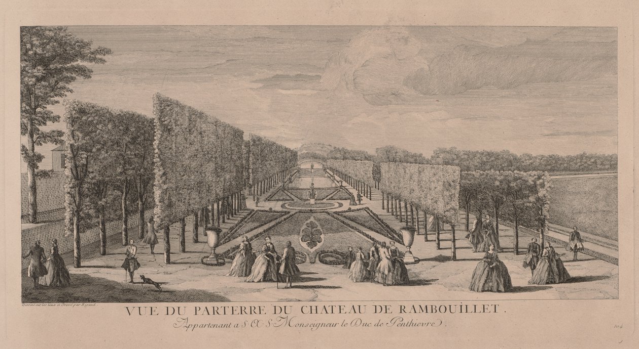 Flower Garden of Chateau Rambouillet by Jacques Rigaud