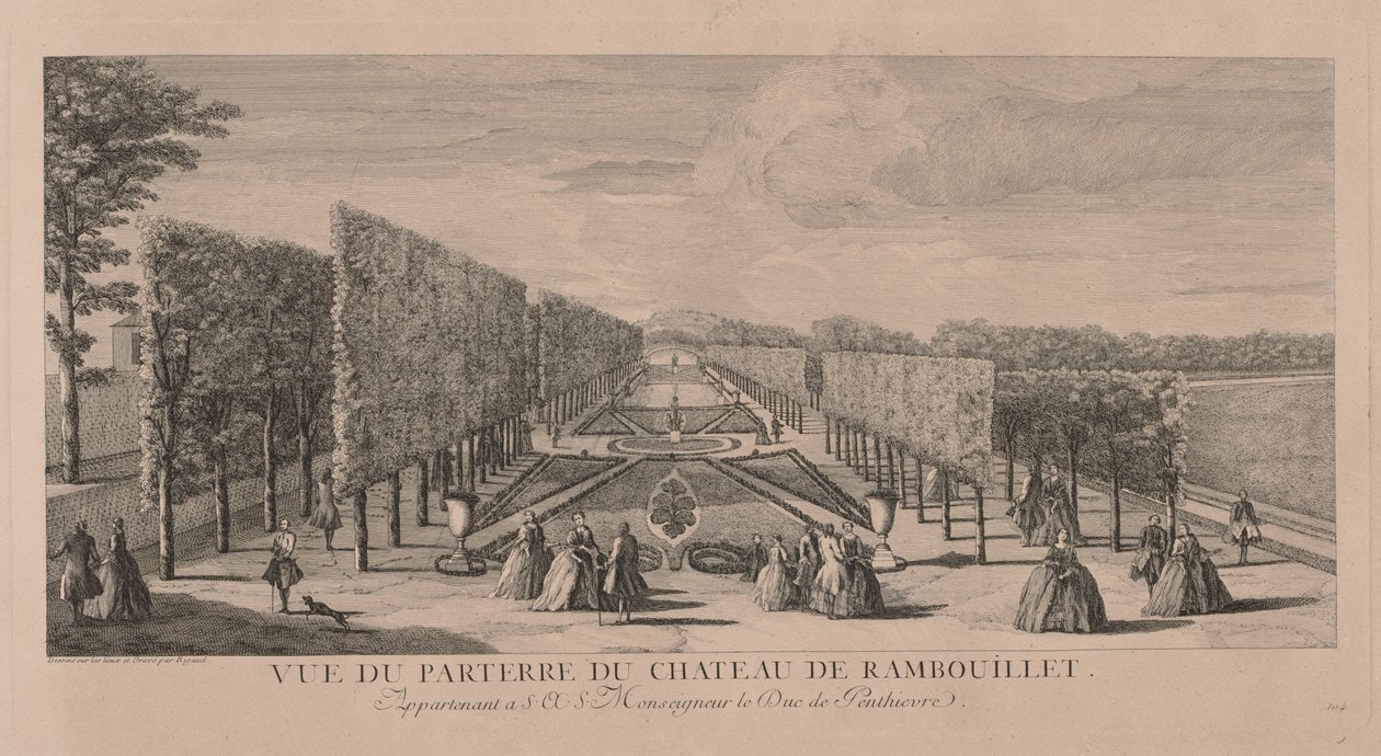 Flower Garden of Chateau Rambouillet by Jacques Rigaud