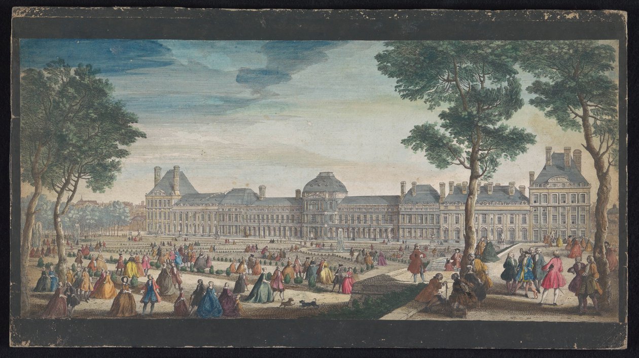 View of the Palais des Tuileries in Paris Seen from the Jardin des Tuileries by Jacques Rigaud