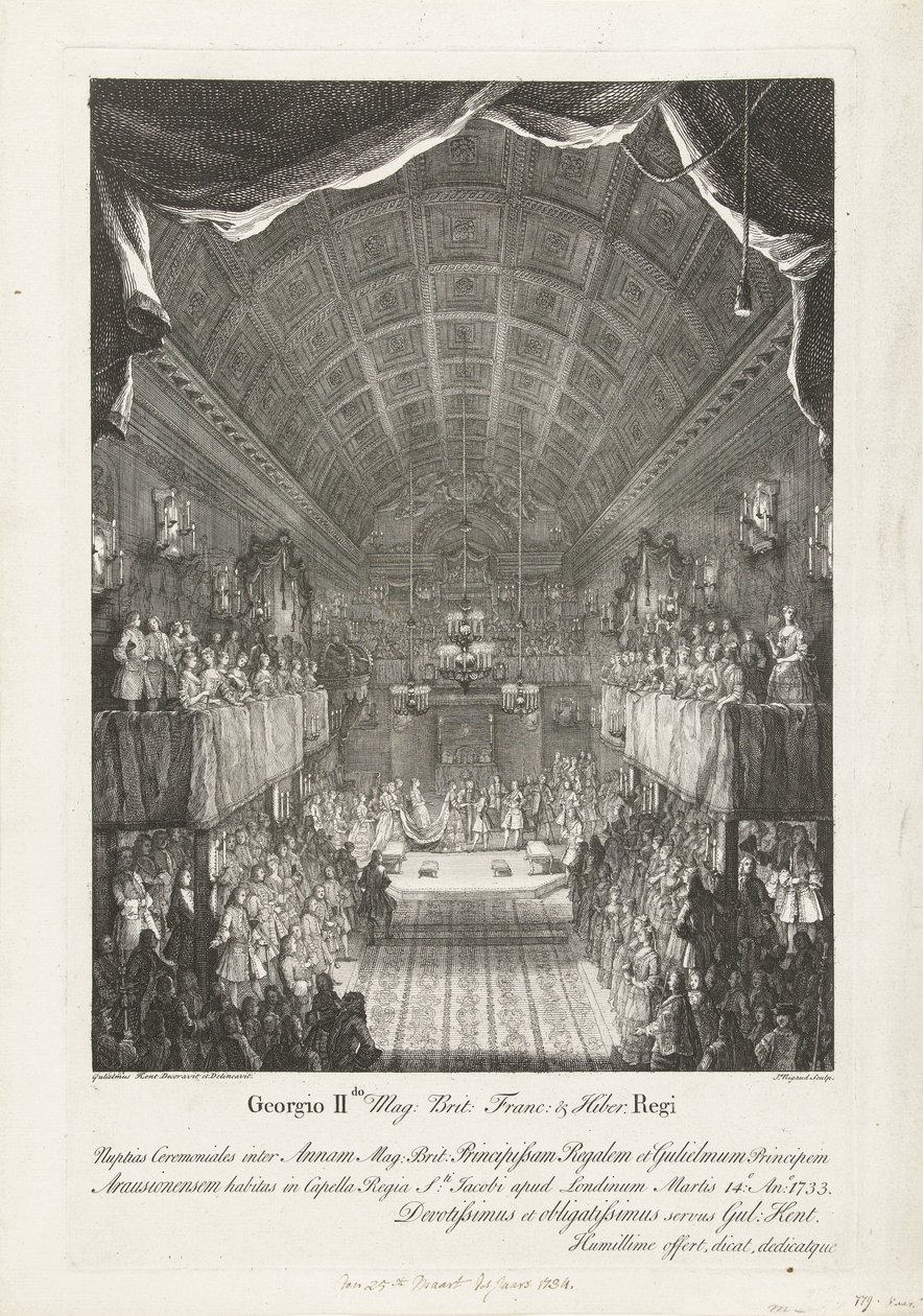 Marriage of William IV with Princess Anna, 1734 by Jacques Rigaud