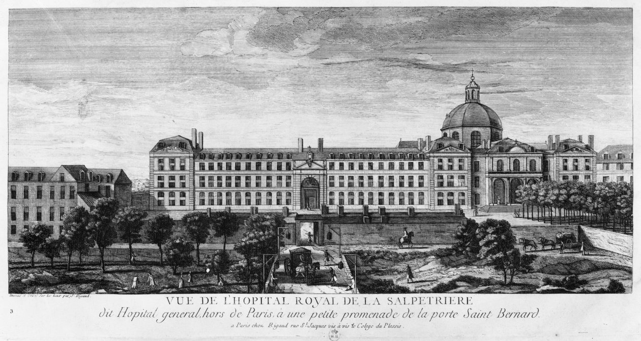 View of Hopital Royal de La Salpetriere, known as Hopital General, Paris by Jacques Rigaud