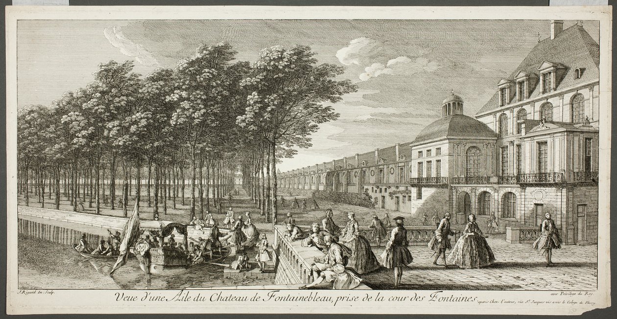 View of a Wing of the Palace of Fontainebleau, from the series The Château de Fontainebleau by Jacques Rigaud