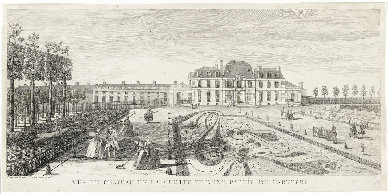 View of the Chateau de la Meutte and Part of the Parterre by Jacques Rigaud