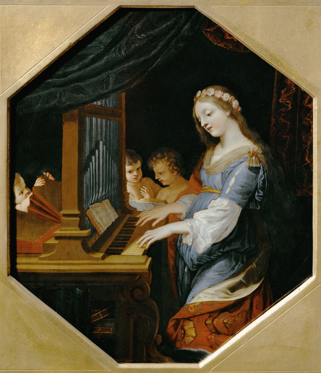 Saint Cecily Playing the Organ by Jacques Stella