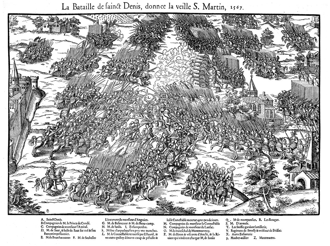 Battle of St Denis, French Religious Wars, 10 November 1567 by Jacques Tortorel