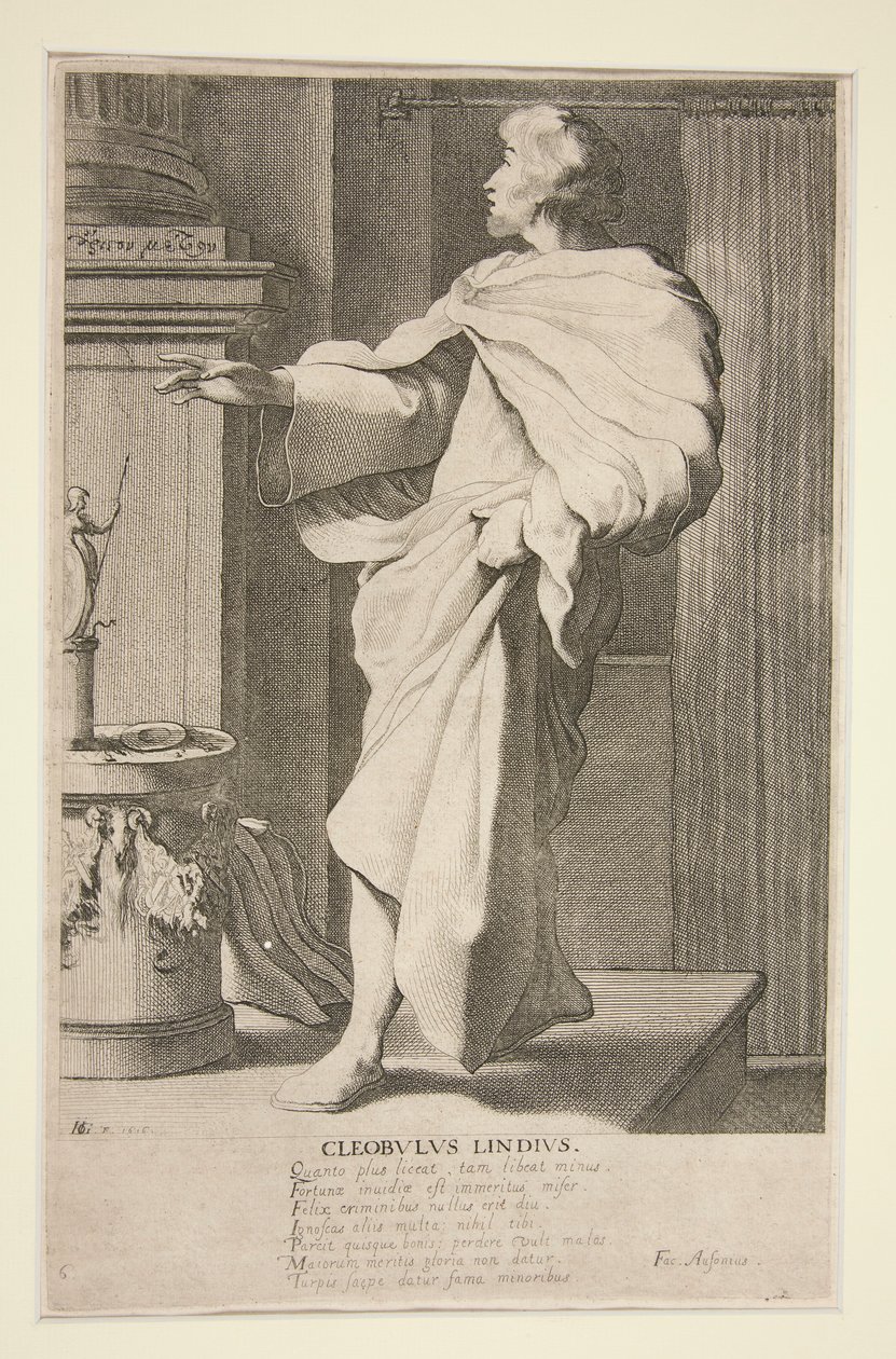 Cleobulus Lindius, #6 from the series The Seven Wise Men of Greece by Jacques de Gheyn III
