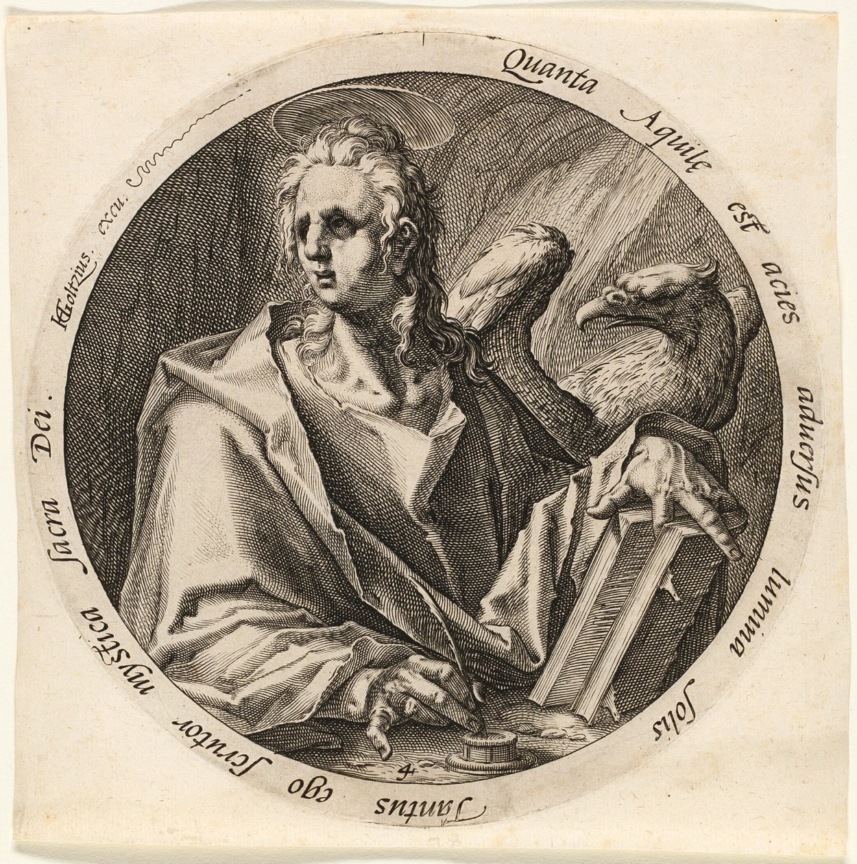 Saint John, plate four from The Four Evangelists by Jacques de Gheyn II