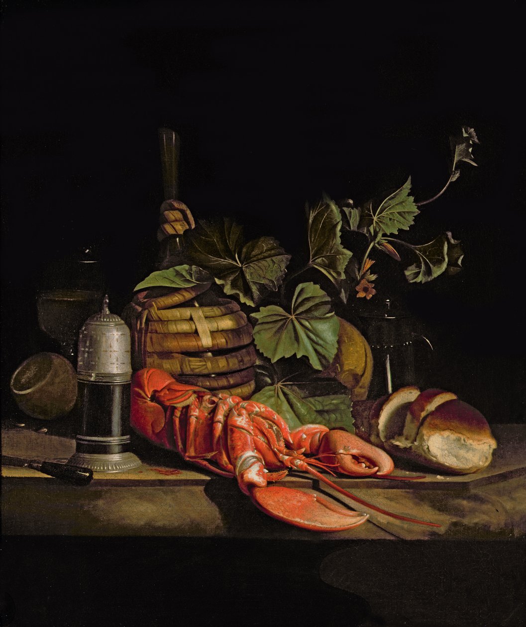 Still Life of a Lobster by Jakob Bogdani or Bogdany