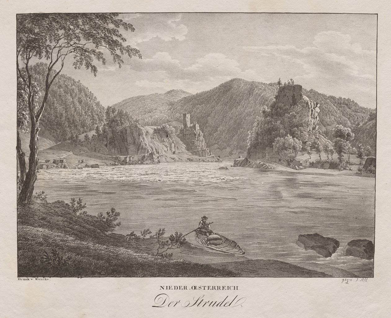 Lower Austria, The Whirlpool by Jakob Alt