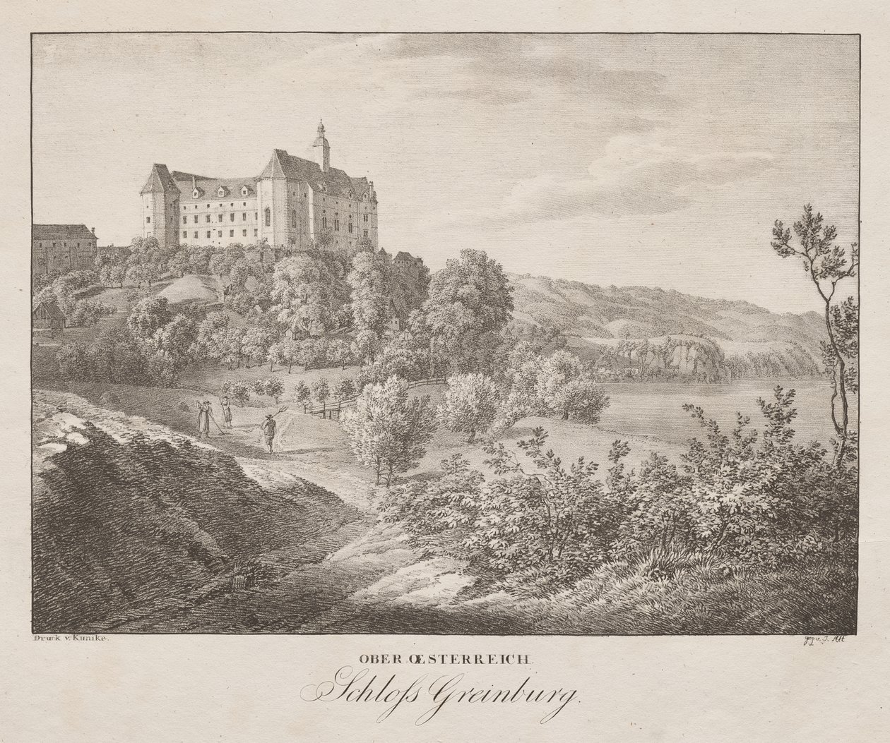 Upper Austria, Greinburg Castle by Jakob Alt