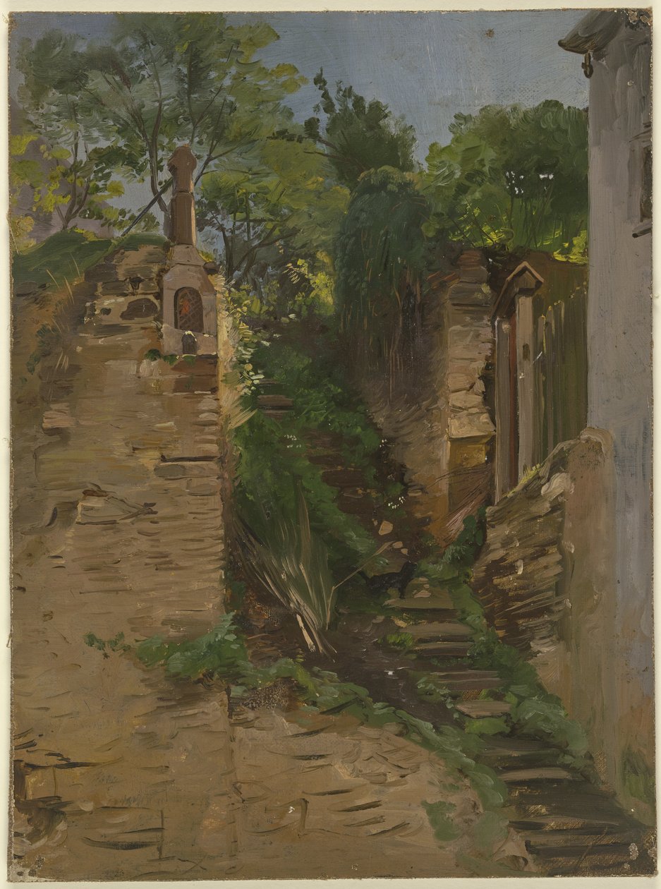 Garden Steps Between Two Walls by Jakob Becker