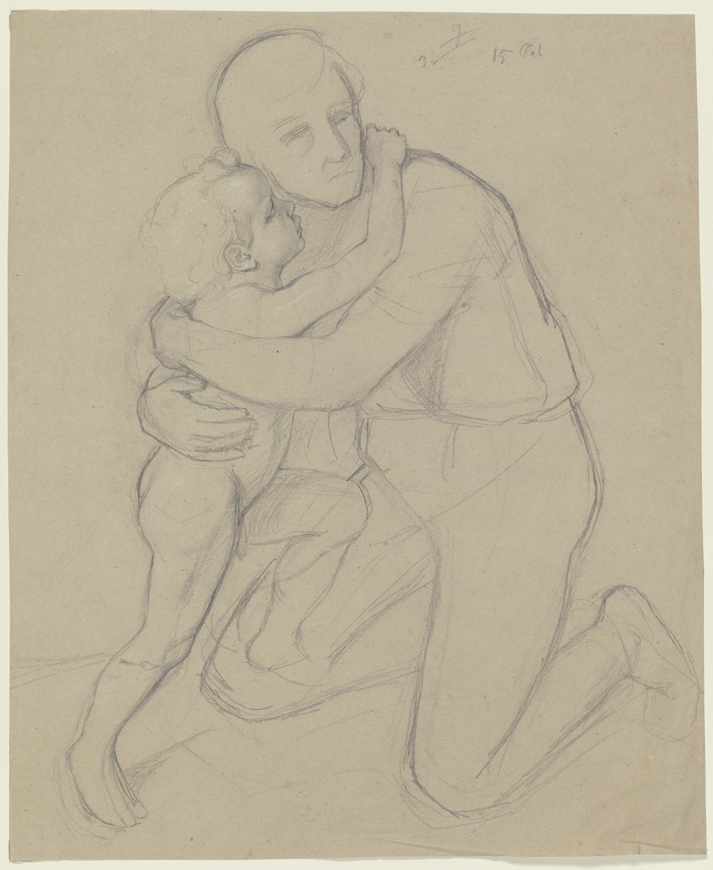 Man with Child by Jakob Becker