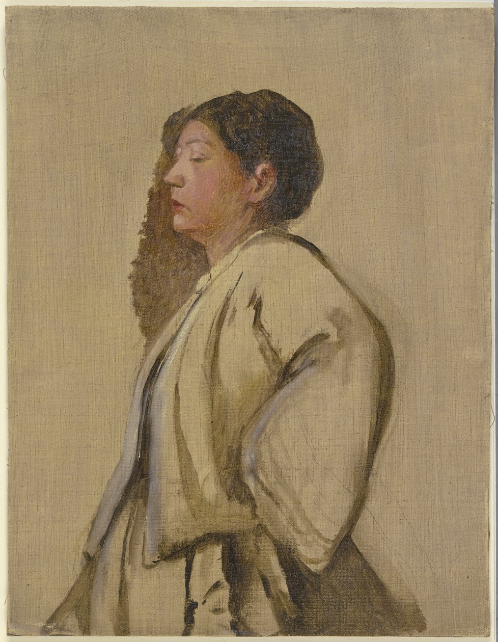 Portrait Study of a Young Woman by Jakob Becker