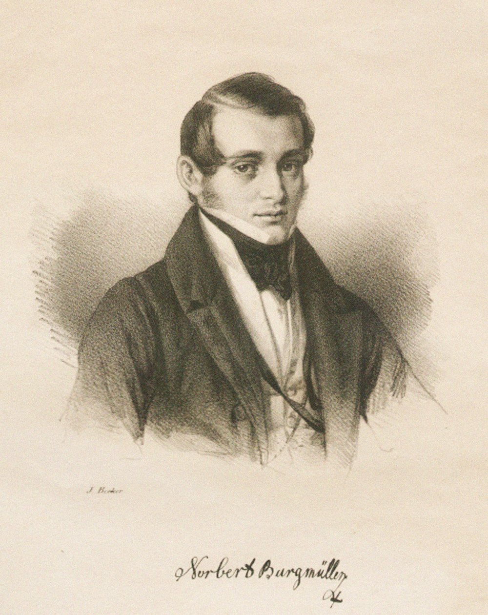 Portrait of the Composer Norbert Burgmüller, 1836 by Jakob Becker