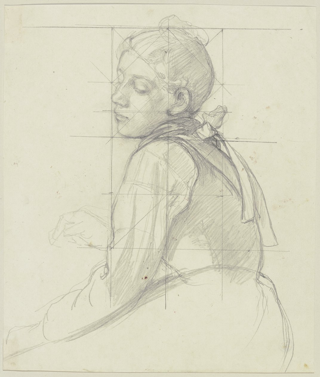 Young Peasant Woman, Half Figure by Jakob Becker