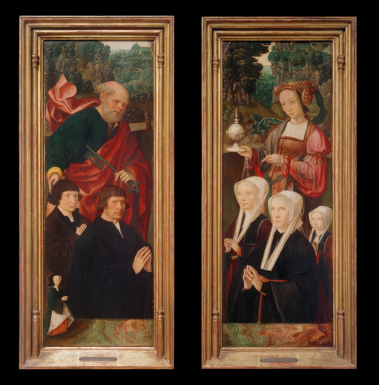 Donor Figures with St. Peter with Key by Jakob Cornelisz