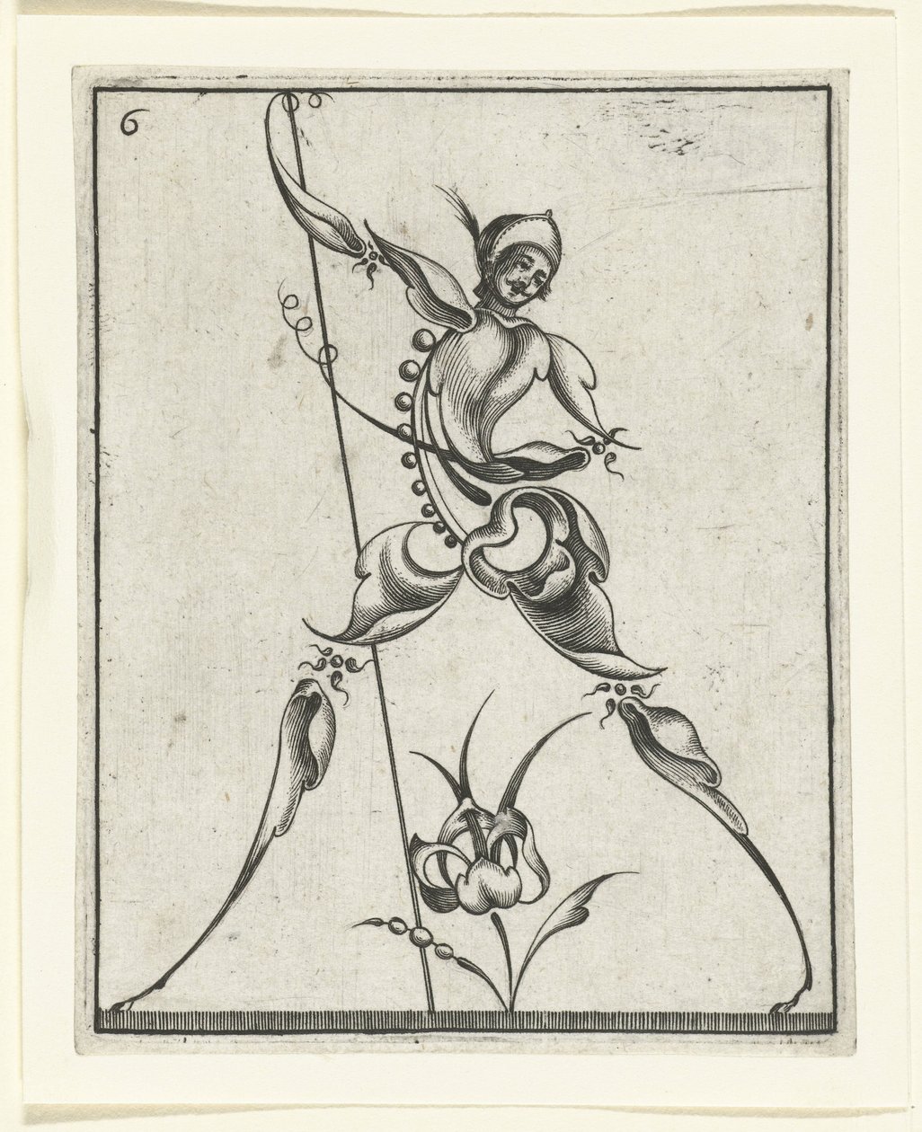Man walking with a stick (series title: Legume Ornaments for Gold and Silversmiths) by Jakob Custos