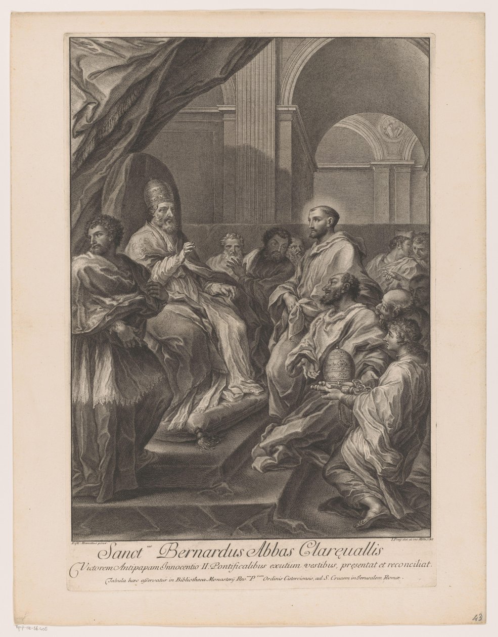 Saint Bernard of Clairvaux Before Pope Innocent II by Jakob Frey (I)