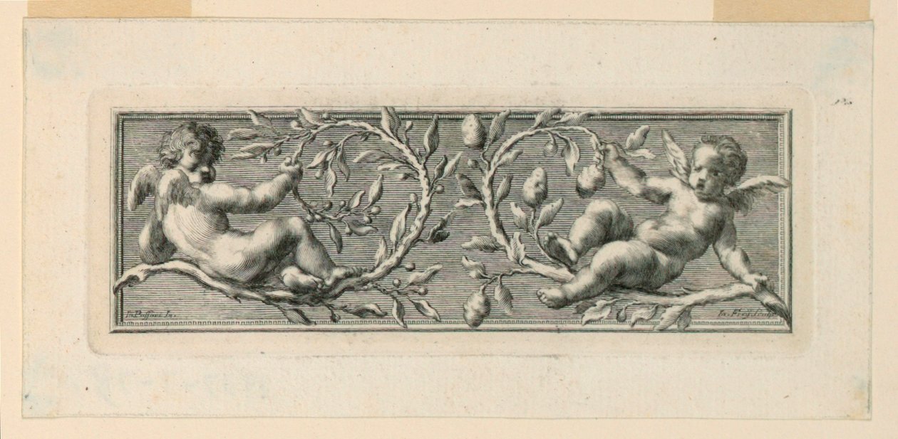 Vignette with Angels and Instruments of the Passion by Jakob Frey