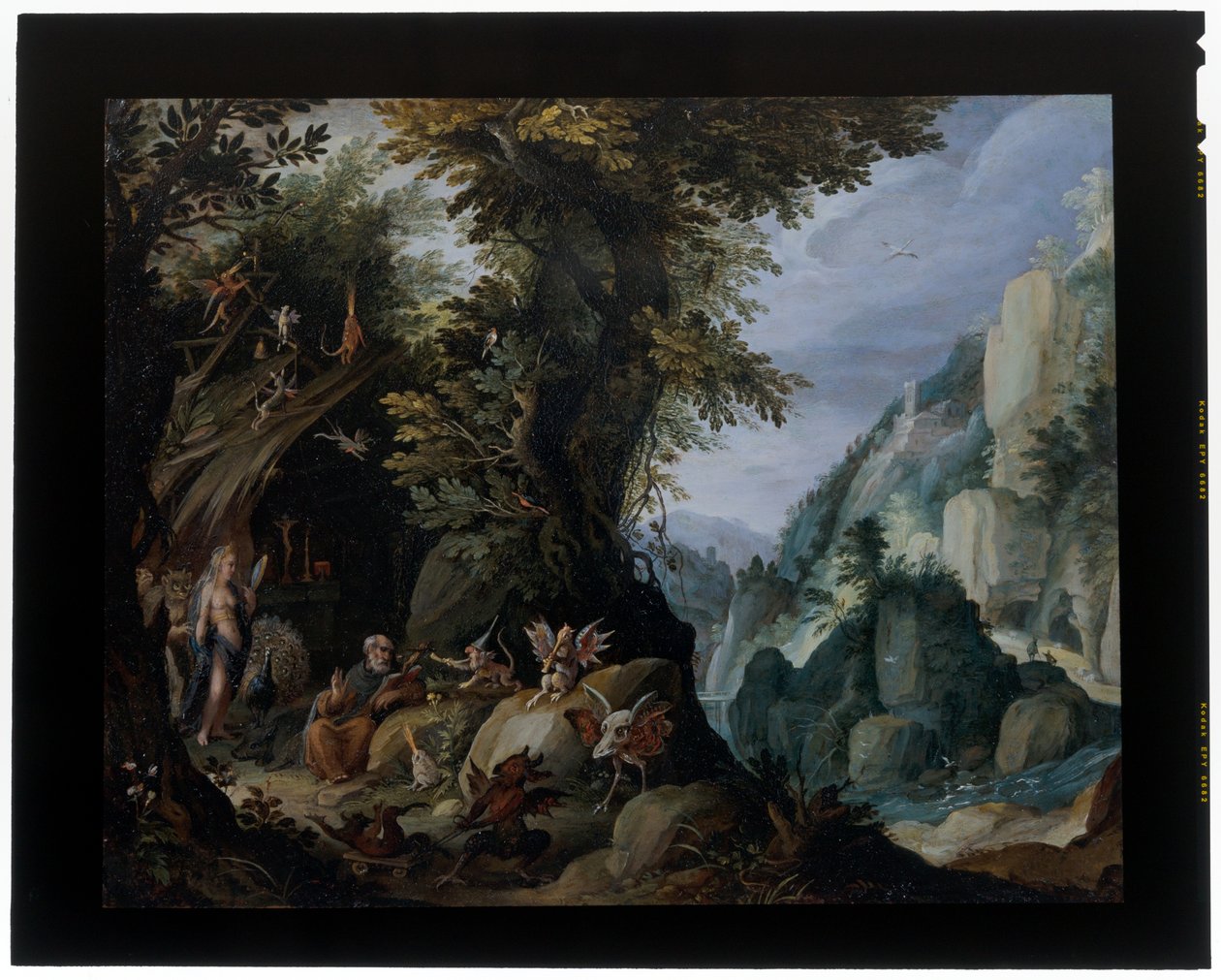 The Temptation of Saint Anthony in a Landscape by Jakob Isaaksz Swanenburgh