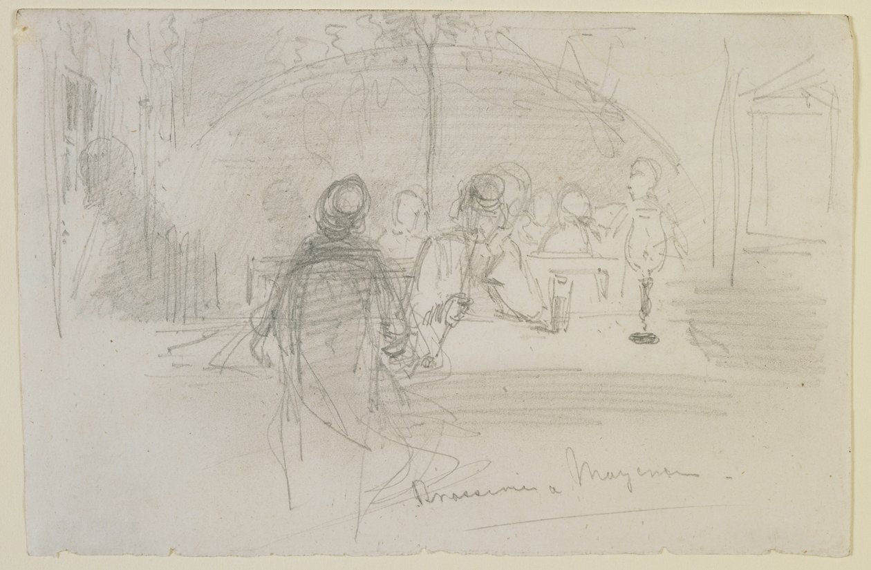 Brasserie in Mayence, 1858 by James Abbott McNeill Whistler