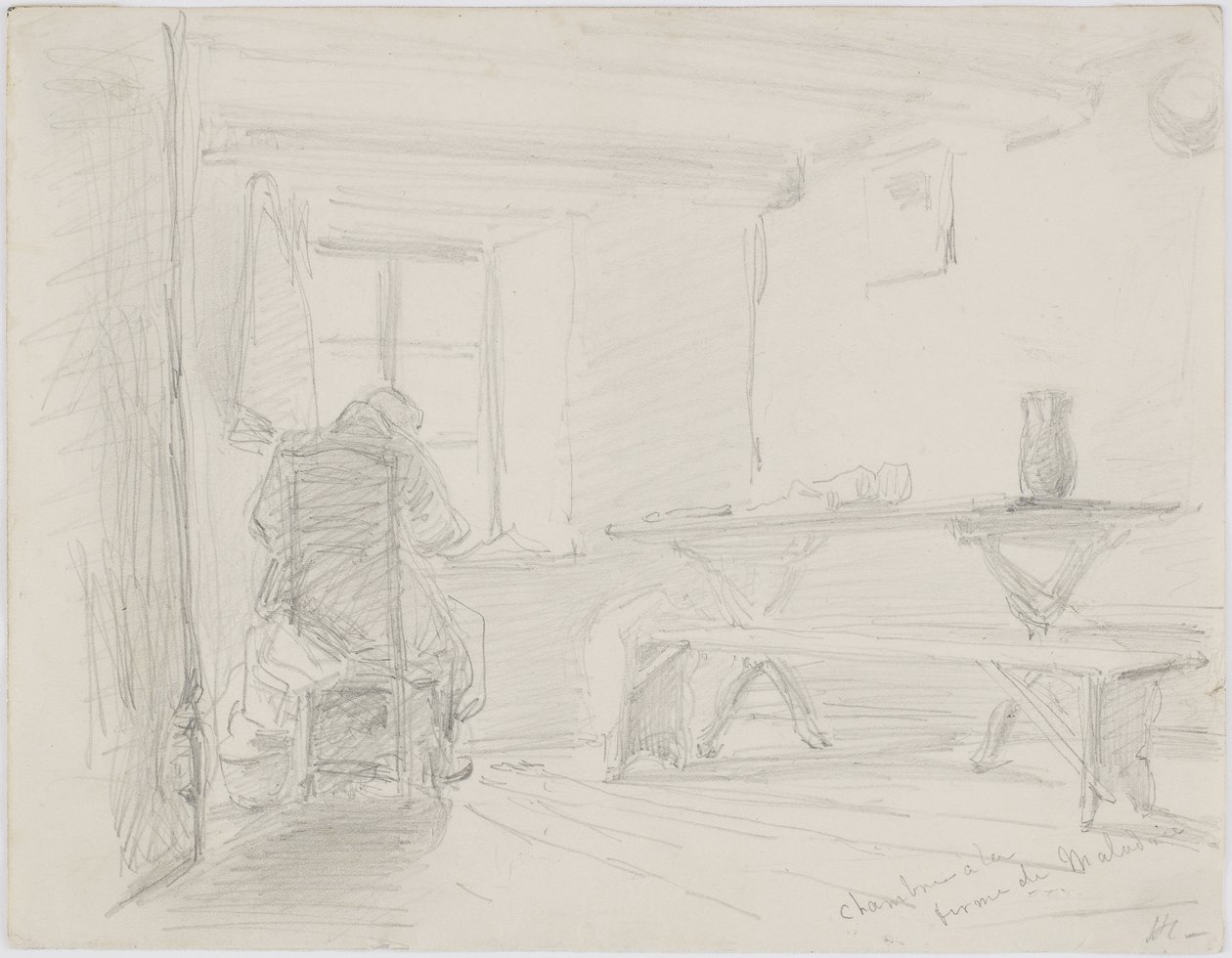 Chambre la Ferme de Maladrie by James Abbott McNeill Whistler